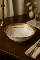 Assiette porcelaine fine style palais relief steak europeen