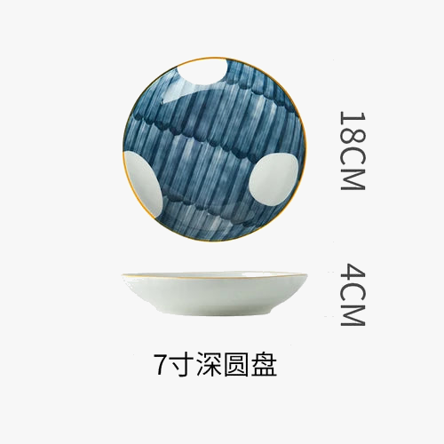 Assiette porcelaine style japonais creuse 18 cm soupe