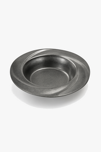 Assiette retro acier inoxydable style restaurant luxe