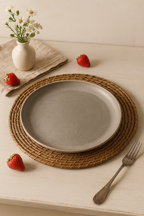 Assiettes acier inoxydable style industriel retro plateaux cafe - vue 2 sur 2