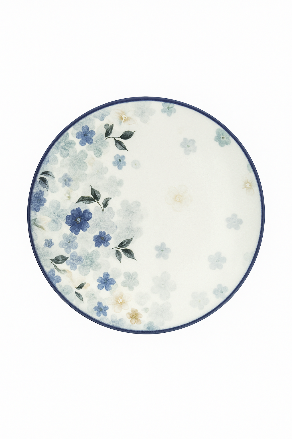 Assiettes céramique émaillée motif floral style japonais - vue 2 sur 2