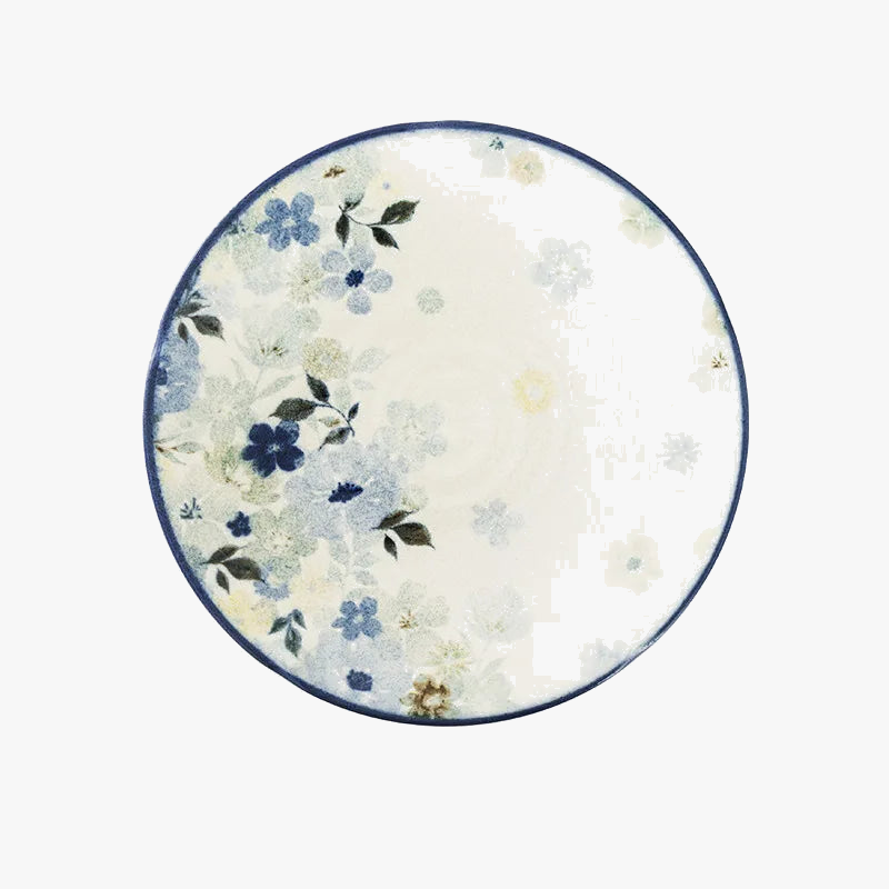 Assiettes ceramique emaillee style floral japonaises cuisine