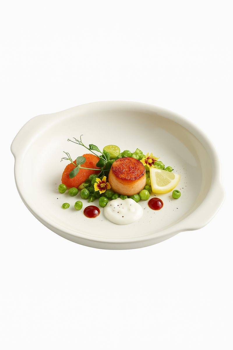 Assiettes ceramique forme irreguliere style moderne cuisine
