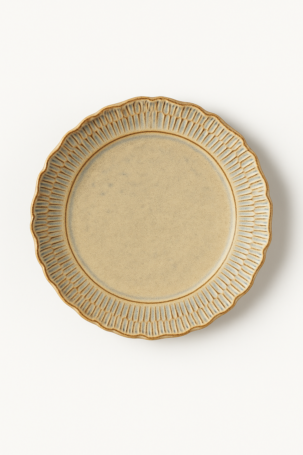 Assiettes plates ceramique relief retro style gastronomique