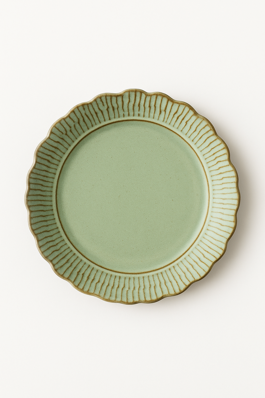 Assiettes plates céramique relief style rétro restauration