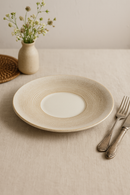 Assiettes plates ceramique rondes style japonais minimaliste