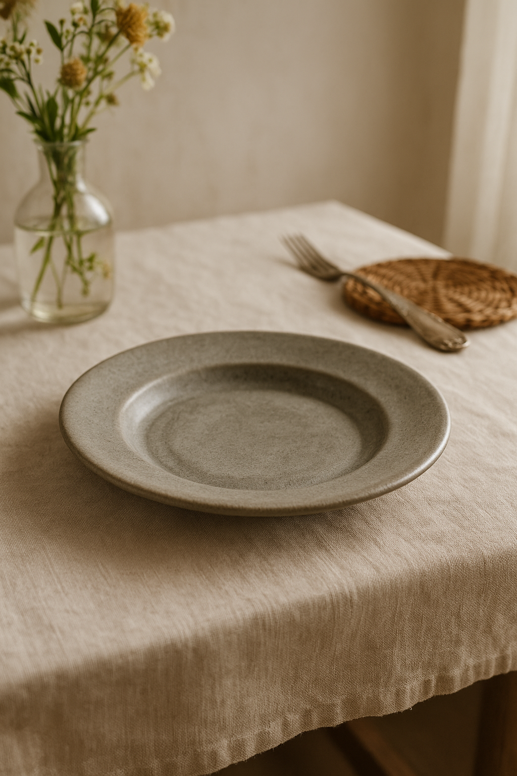 Assiettes plates nordiques vintage acier inoxydable steak dessert