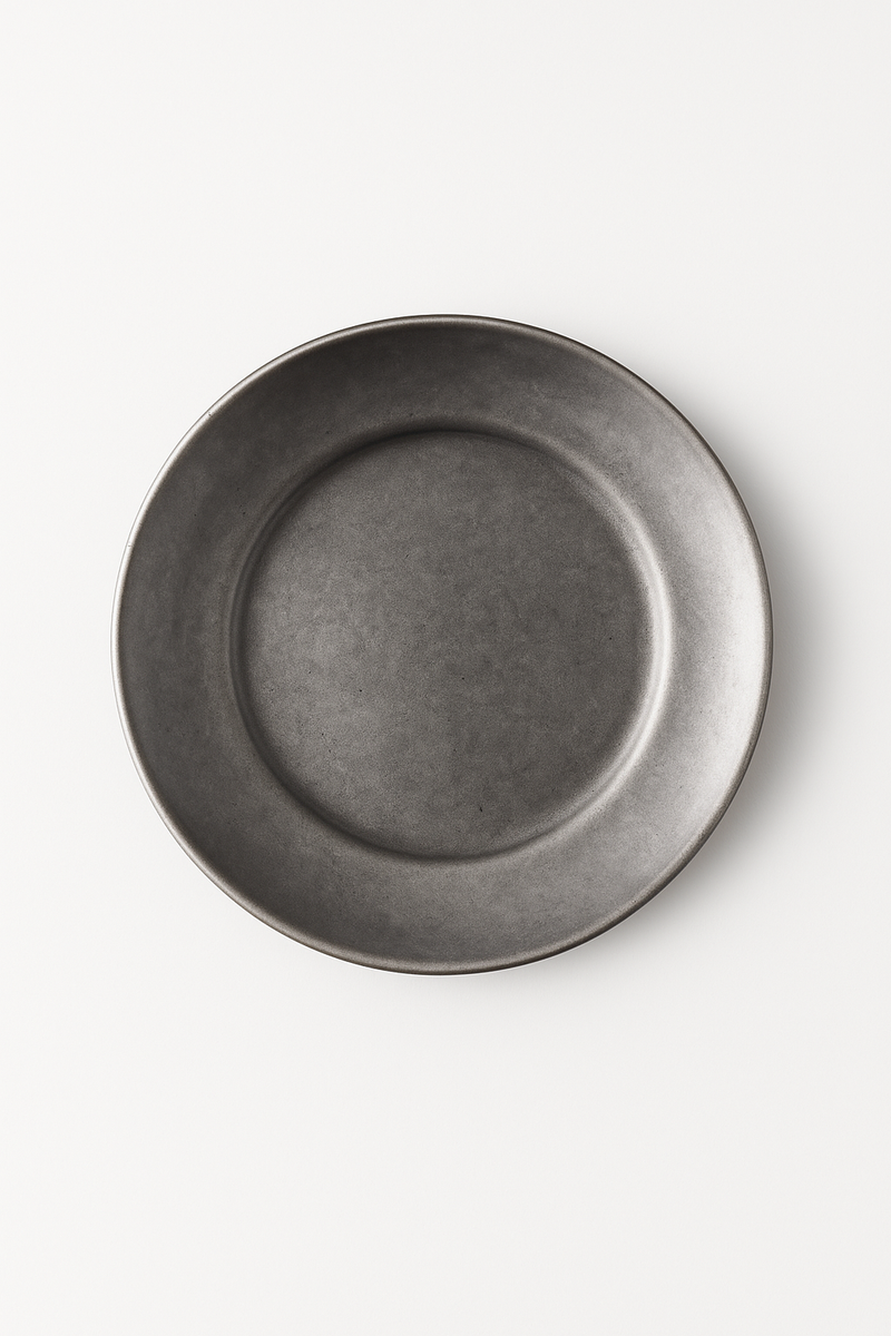 assiettes plates vintage nordique acier inox pour repas