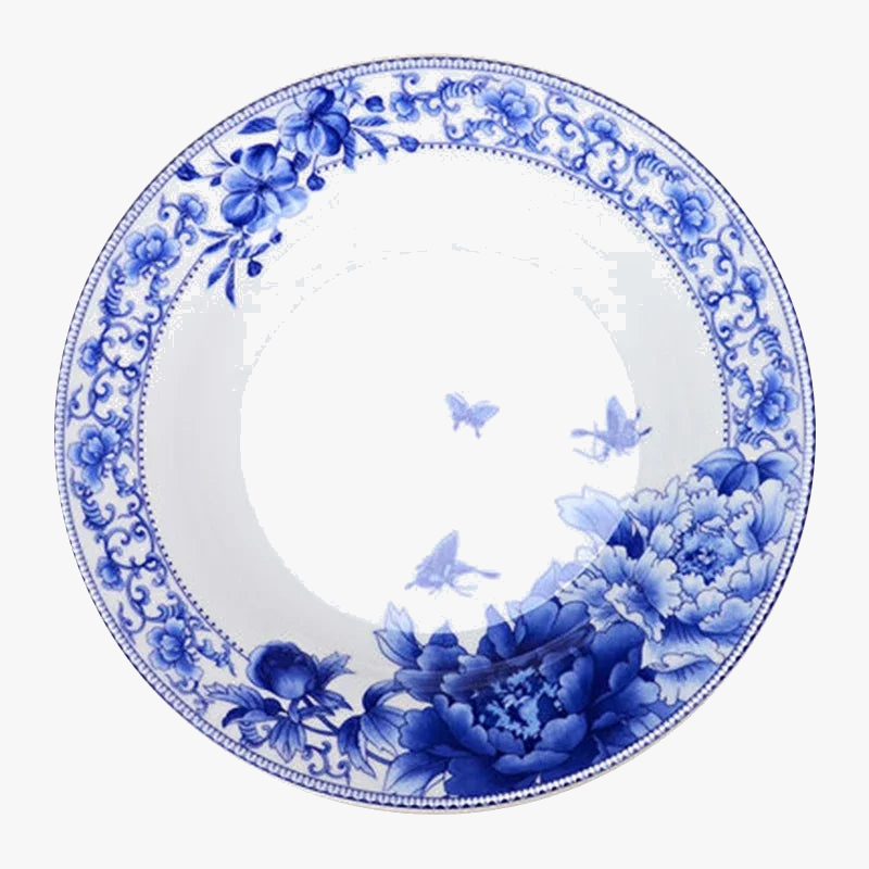 Assiettes poisson porcelaine jingdezhen style chinois floral