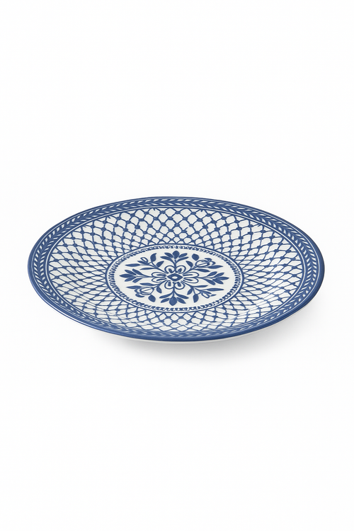 Assiettes porcelaine jingdezhen motif floral poisson 15 30 - vue 2 sur 2