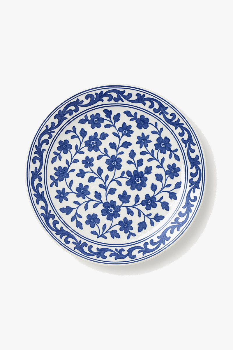 Assiettes porcelaine style chinois motifs floraux poisson