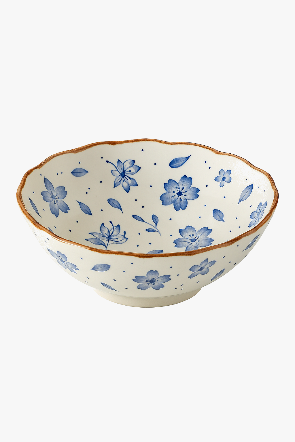 Assiettes profondes céramique style japonais floral rétro