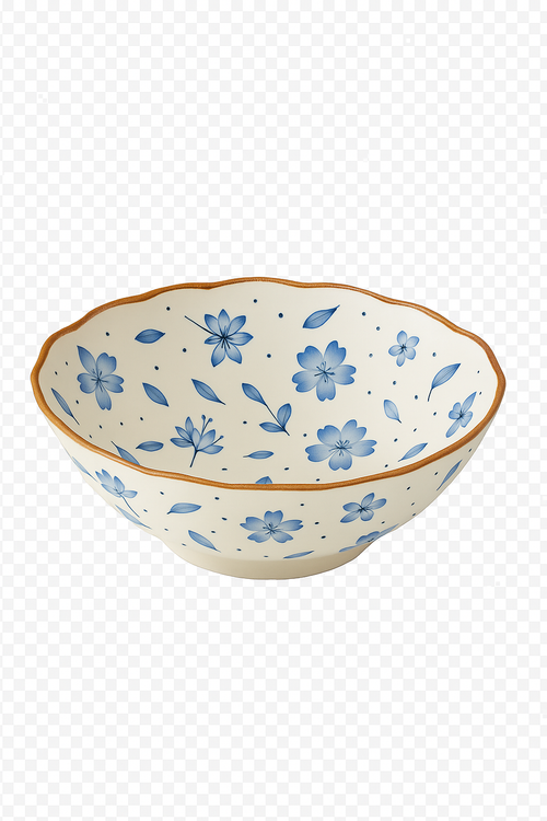 Assiettes profondes céramique style japonais floral rétro - vue 2 sur 2