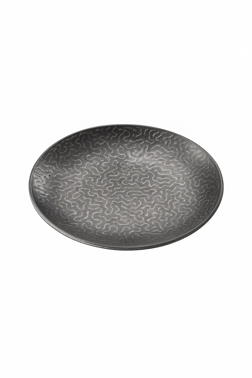 Assiettes rondes acier inoxydable martelé style rétro service - vue 2 sur 2