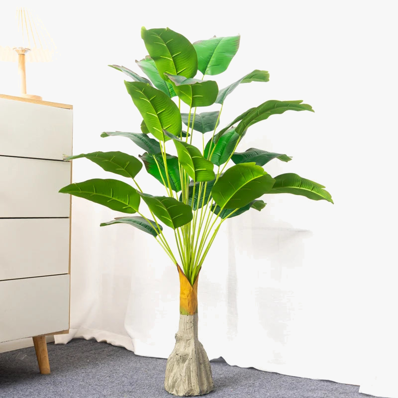 bananier artificiel grandes plantes tropicales décorations automnales