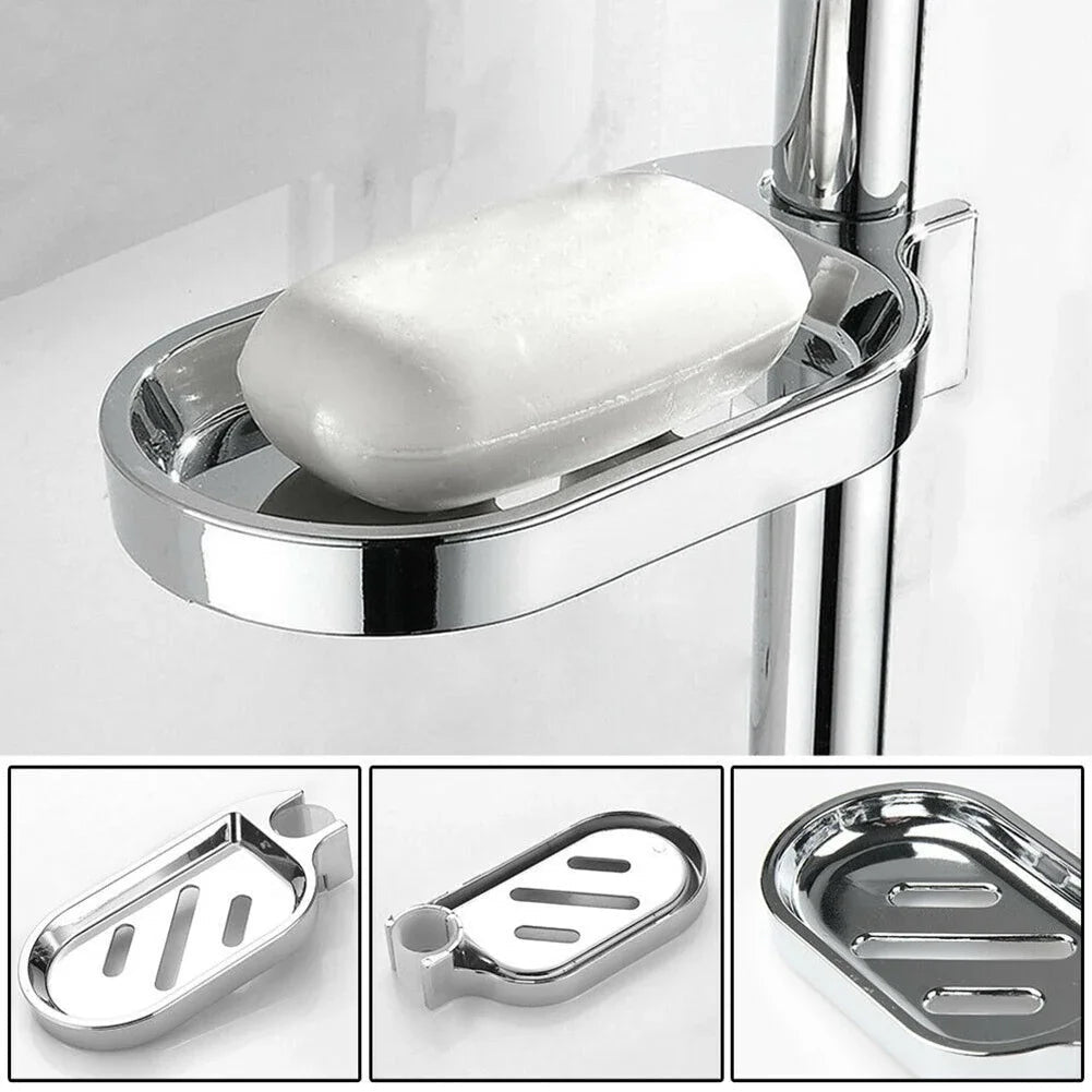 barre de douche en plastique porte savon coulissante pour salle de bain