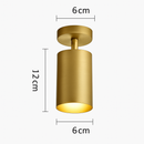 Barre spots LED en aluminium noir et doré Golden