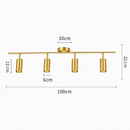 Barre spots LED en aluminium noir et doré Golden