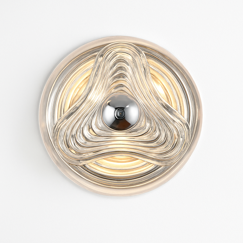 Bauhaus Glass Wall Lamp with the Effect on the Wall Clear Smoke Gray Amber Sconce Living Room Decorative Wall Light Hotel Aisle - vue 3 sur 9