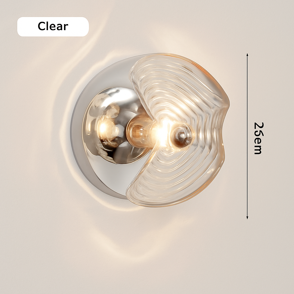 Bauhaus Glass Wall Lamp with the Effect on the Wall Clear Smoke Gray Amber Sconce Living Room Decorative Wall Light Hotel Aisle - vue 8 sur 9