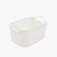 boîte de rangement en rotin avec poignée pour bureau et vêtements