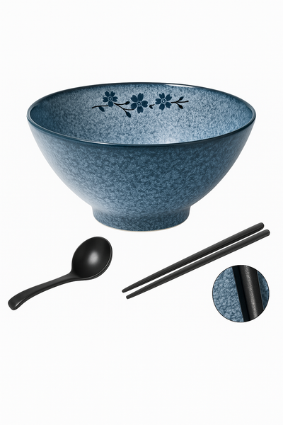 Bol à ramen japonais en céramique motif traditionnel