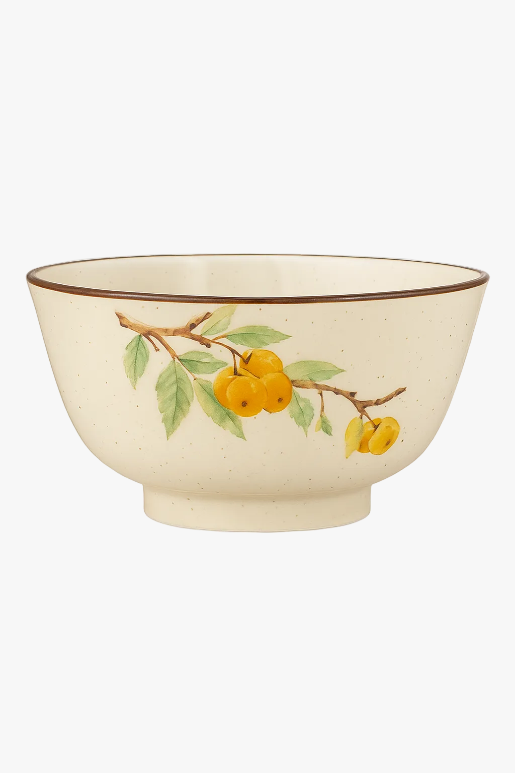 Bol céramique rétro motif champêtre nouilles soupe dessert