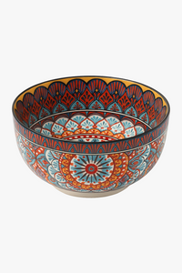 bol ceramique vintage motif ethnique peint main polyvalent