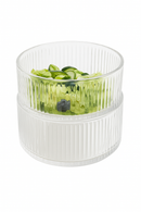 Bol en verre rayé design pour salades desserts