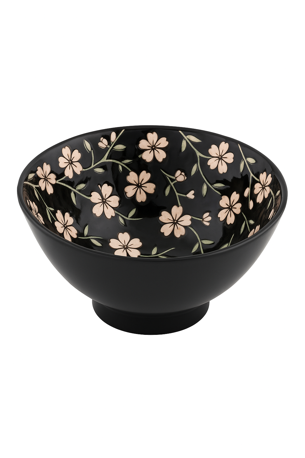 Bol ramen japonais ceramique motif floral 1 2l