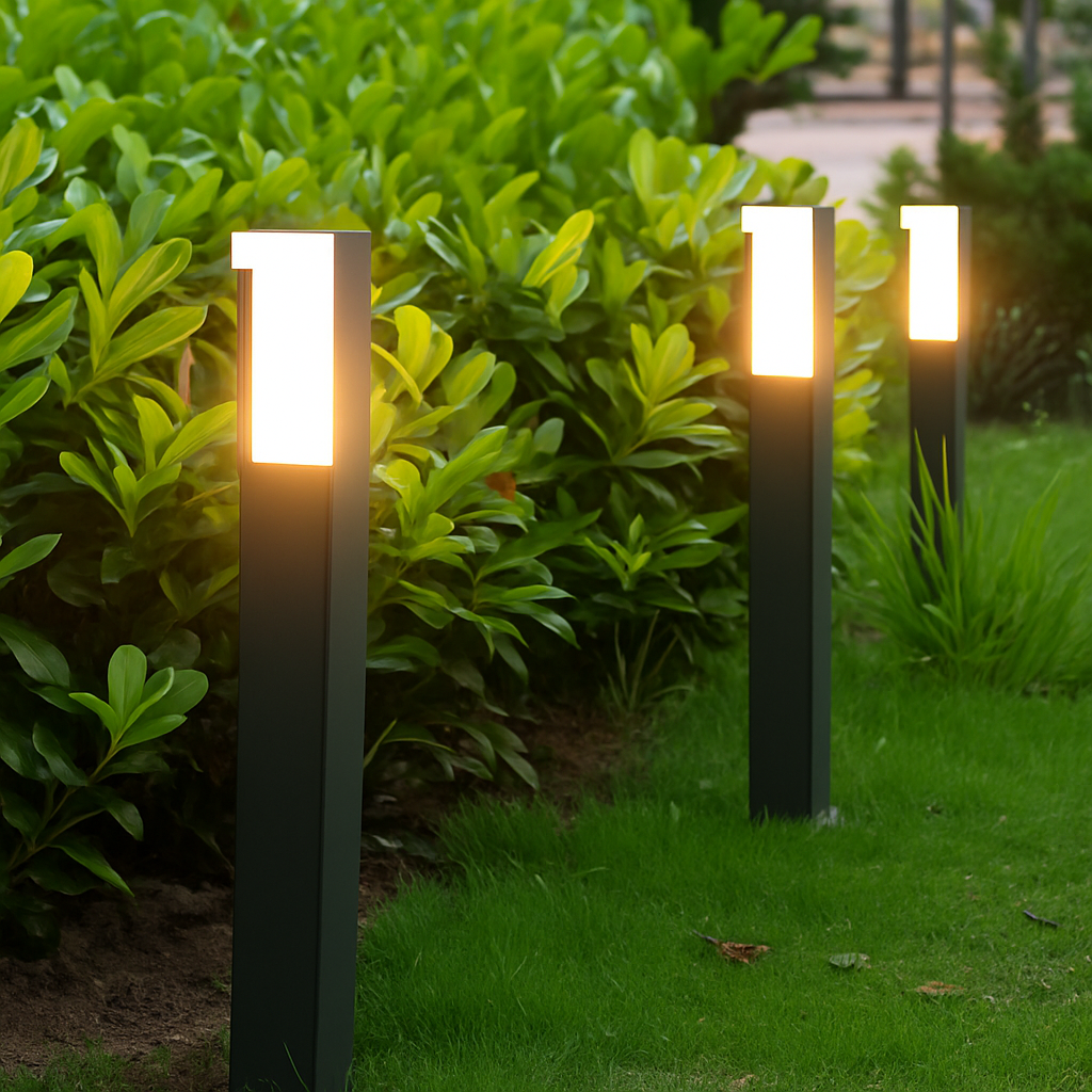 bornes lumineuses led étanches avec détecteur de mouvement pour jardin extérieur - vue 5 sur 17