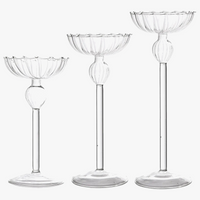 bougeoirs en verre pour décoration d'anniversaire de mariage