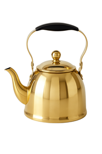 Bouilloire inox motif fleur infuseur amovible poignée isolante