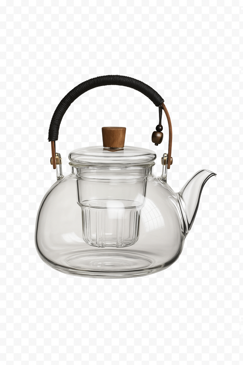 Bouilloire verre résistante chaleur thé moderne 1l - vue 3 sur 2