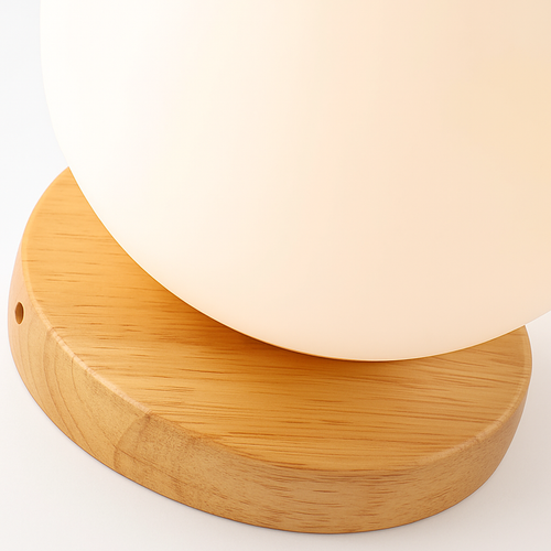 Boule de verre blanc plafond moderne à LEDs lampe salon piédestal en bois suspendus plafonniers éclairage à la maison décor luminaires de cuisine - vue 7 sur 7
