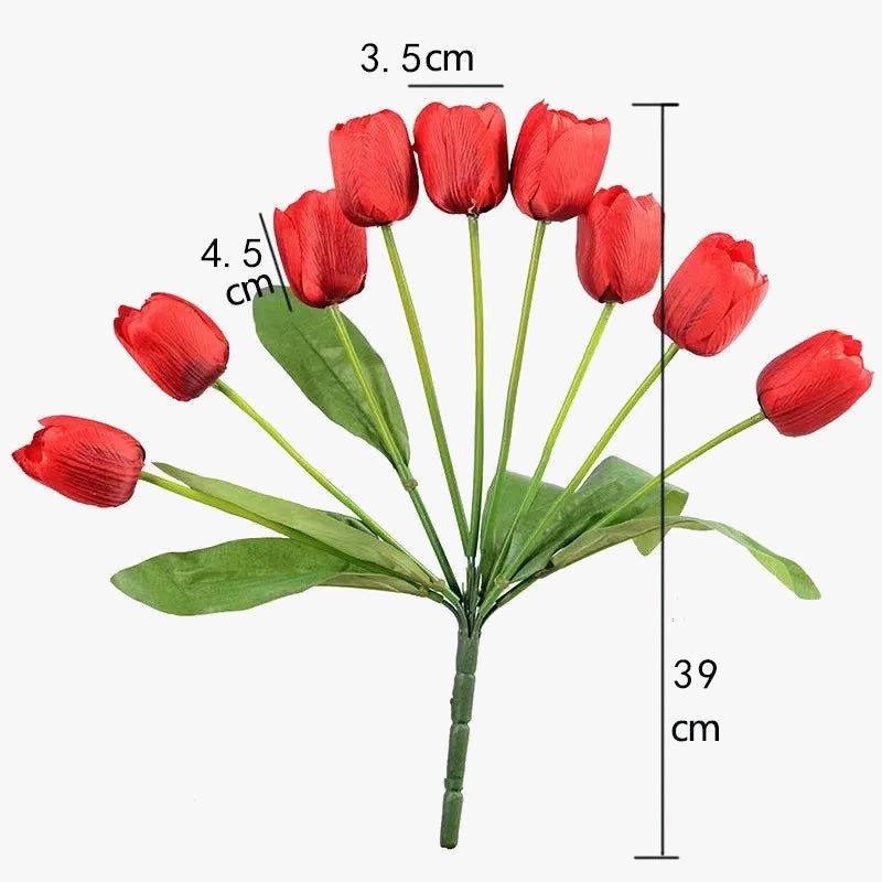 bouquet de tulipes artificielles pour mariage et décoration intérieure