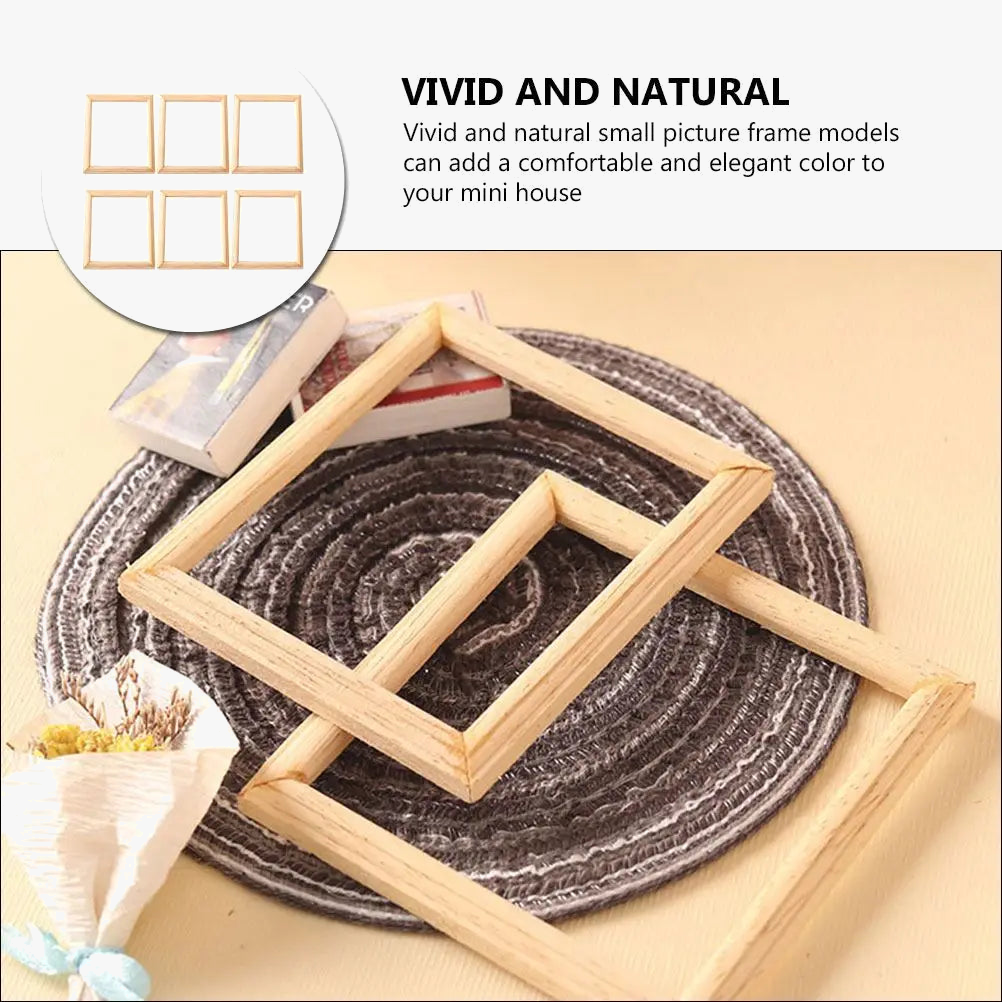 cadre photo miniature en bois pour maison de poupée décoratif