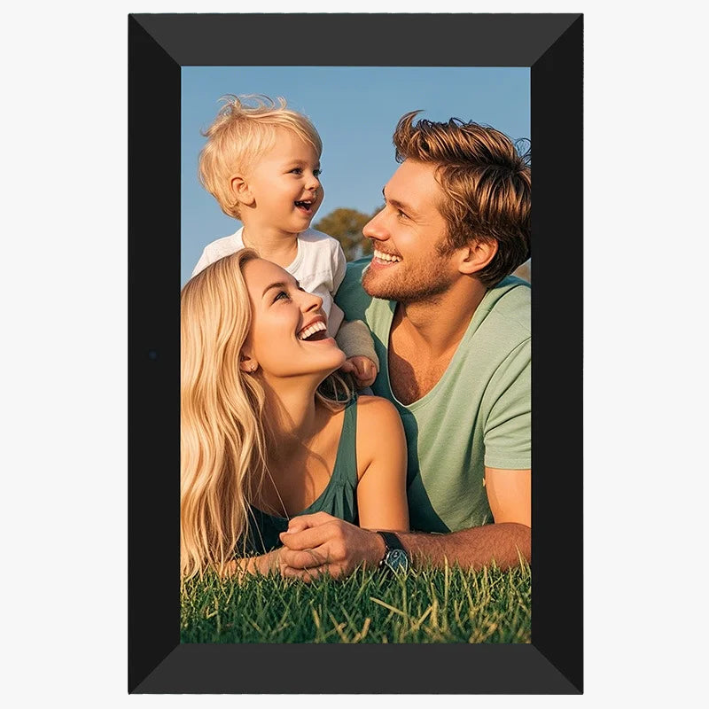 cadre photo numérique avec télécommande horloge et lecteur vidéo
