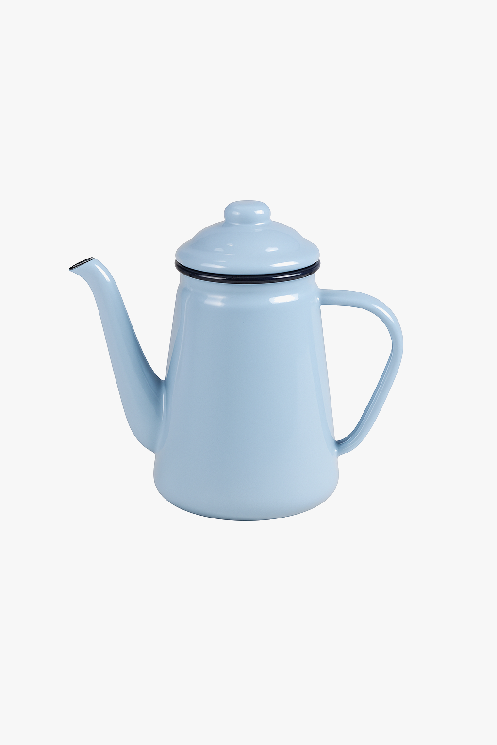 Cafetière émaillée vintage avec poignée résistante 1l1 cuisine