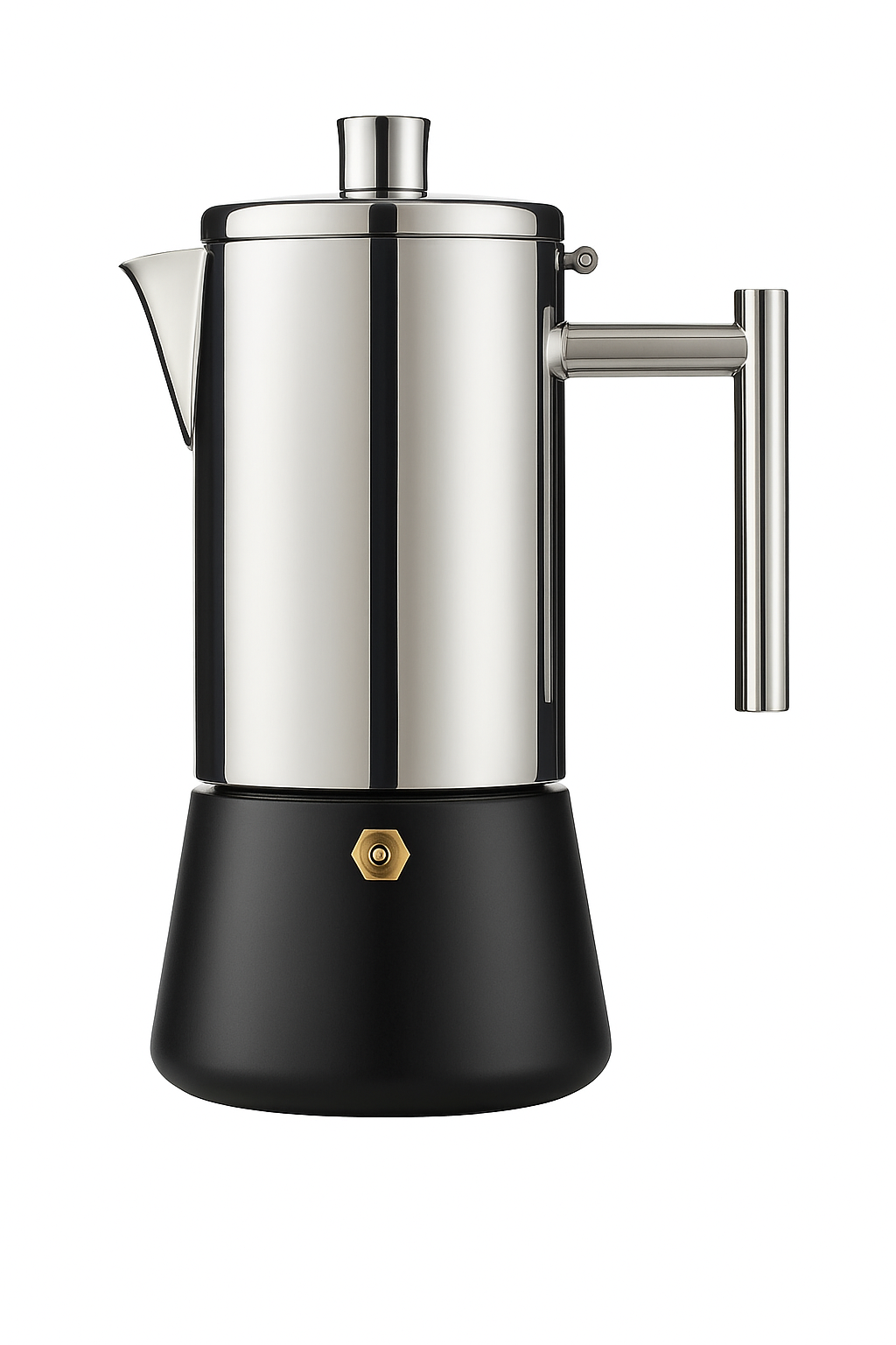 Cafetiere italienne inox induction design classique 200 400ml - vue 2 sur 2