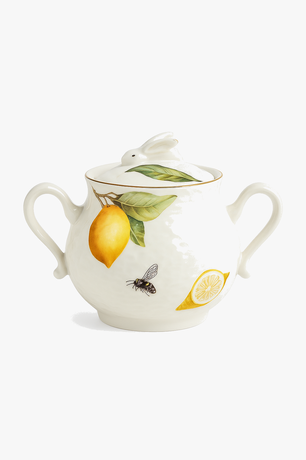 Carafe ceramique motif citron style europeen pour service