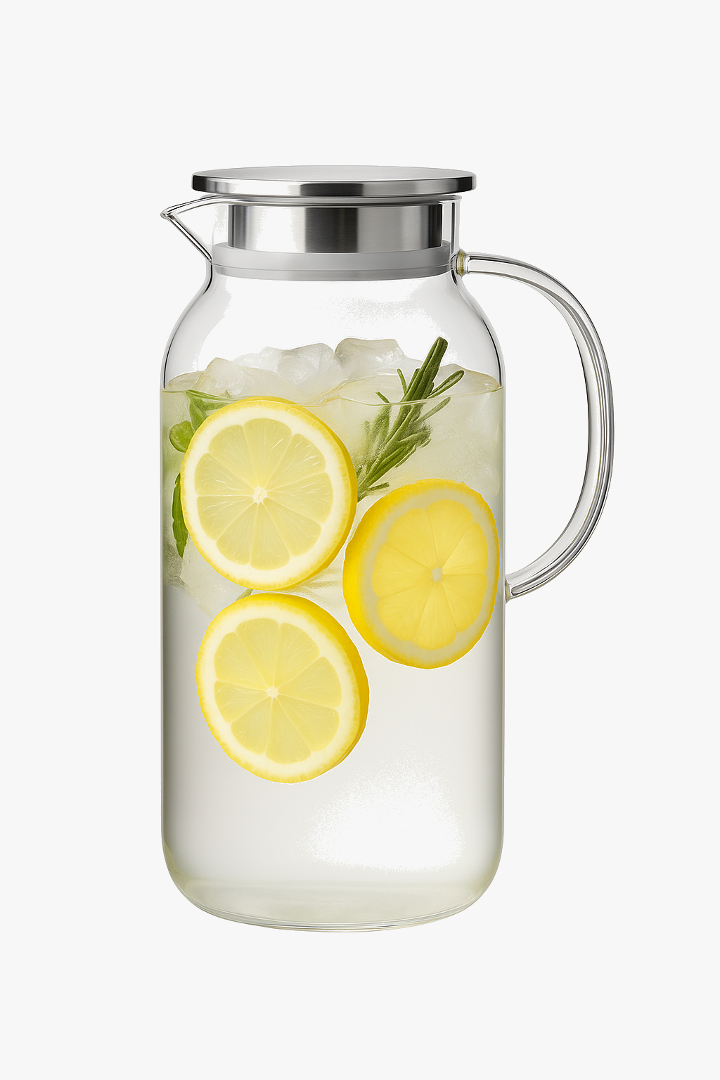 Carafe eau verre borosilicate 25 l couvercle inox
