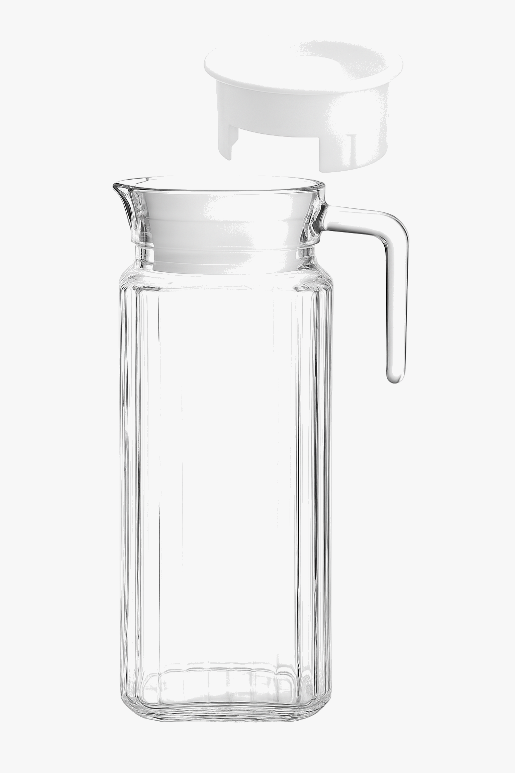 Carafe en verre avec couvercle pour boissons fraîches
