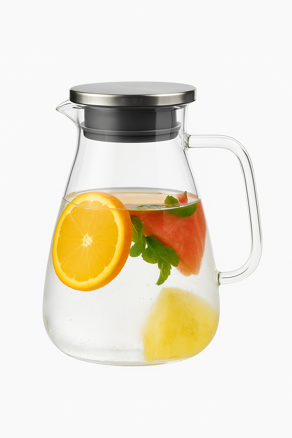 carafe en verre borosilicate 2600 ml avec couvercle