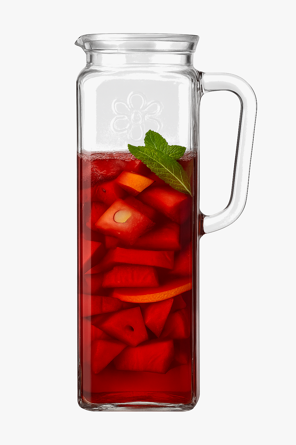 Carafe verre avec poignée et couvercle 12l