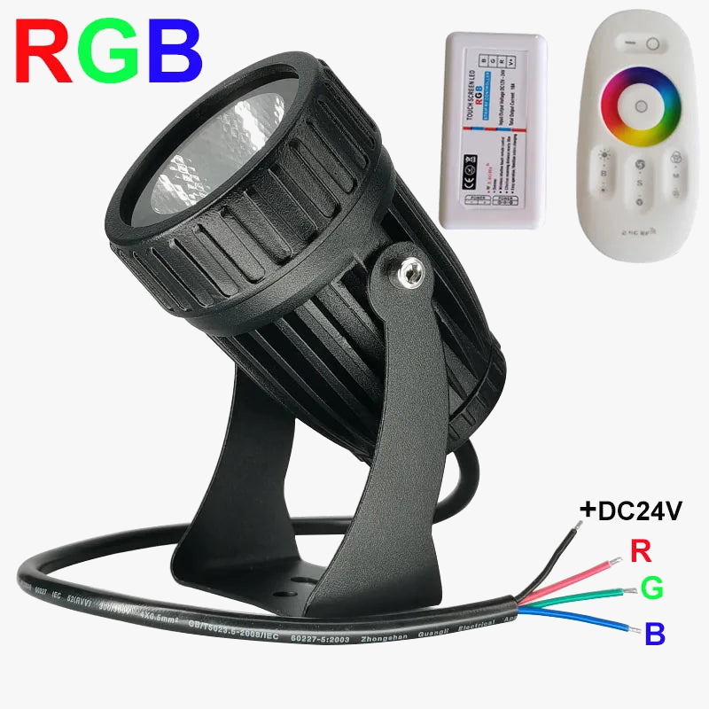 éclairage de jardin à led rgb étanche pour extérieur