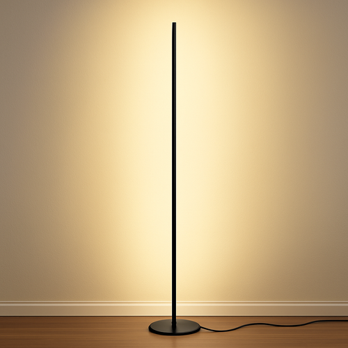 Colonne lampadaire LED lampe sur pied moderne lampadaires simples pour salon Foyer à côté de la lampe 18W luminaire de sol à intensité variable