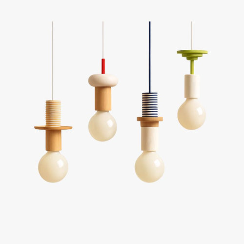 Couleur nordique bois suspension LED lumière cuisine suspension lampe Restaurant plafond lustre Luminaire chambre maison déco Luminaire