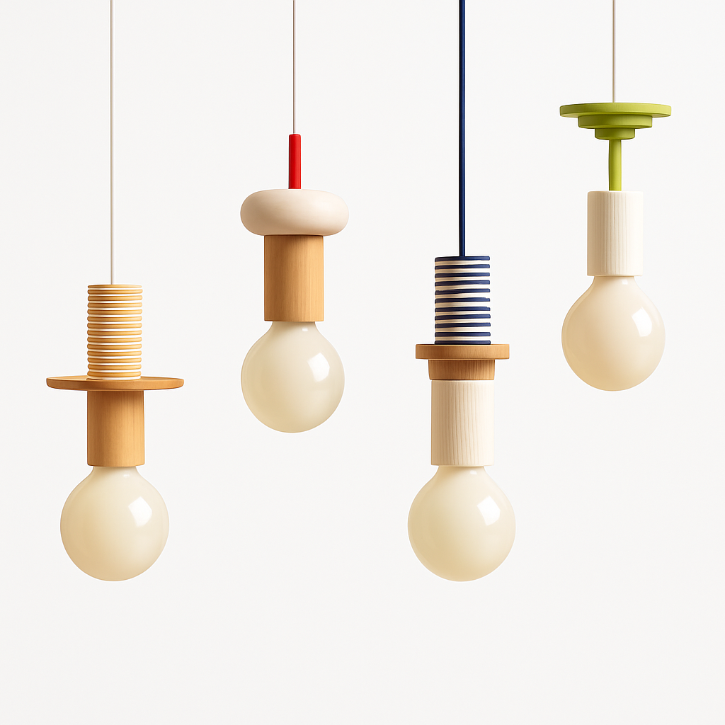 Couleur nordique bois suspension LED lumière cuisine suspension lampe Restaurant plafond lustre Luminaire chambre maison déco Luminaire - vue 15 sur 15