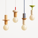 Couleur nordique bois suspension LED lumière cuisine suspension lampe Restaurant plafond lustre Luminaire chambre maison déco Luminaire